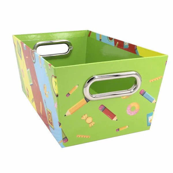 Stabiler Ablagekorb für die Schule in den Maßen 27,9 x 17,8 x 12,7 cm aus FSC Mix zertifiziertem Material