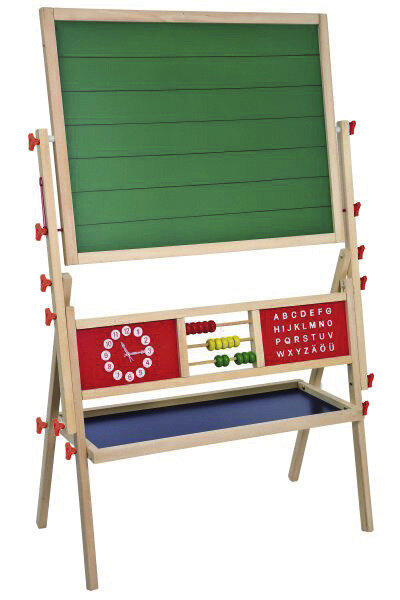 Magnetische Standtafel mit zwei Seiten (76 x 38 x 118 cm) aus FSC-zertifiziertem Holz für kreatives Spielen und Lernen