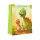 Bunte Geschenktasche mit Dino-Motiv, perfekt für kleine Dinosaurier-Fans, Maße: 23 x 18 x 8 cm