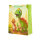 Bunte Geschenktasche mit Dino-Motiv, perfekt für kleine Dinosaurier-Fans, Maße: 23 x 18 x 8 cm