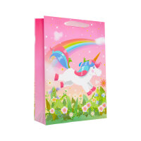 Bunte Geschenktasche mit Einhornmotiv in den Maßen...