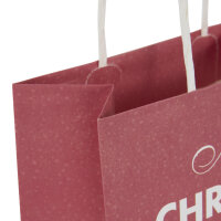 Geschenktasche Merry Christmas in den Maßen 27 x 18 x 10 cm mit festlichem Motiv und FSC-Mix-Zertifizierung