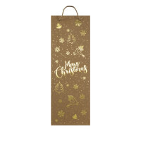 Flaschentasche Merry Christmas aus recyceltem Kraftpapier...