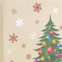 Geschenktasche mit Tannenbaum-Motiv, 33 x 25 x 12 cm groß, FSC-Mix zertifiziert