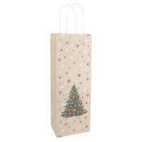 Weihnachtliche Flaschentasche in Tannenbaumform aus...