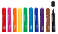 Textilmarker - 10 Farben f&uuml;r helle Stoffe, 2 - 5 mm Strichst&auml;rke
