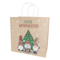 Geschenktasche mit Wichtel-Motiv, 28 x 28 x 15 cm, FSC-Mix zertifiziert