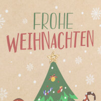 Geschenktasche mit Wichtel-Motiv, 28 x 28 x 15 cm, FSC-Mix zertifiziert