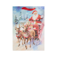 Weihnachtliche Geschenktasche mit Santa auf Schlitten...