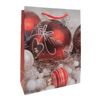 Bunte Geschenktasche mit weihnachtlichen Motiven, Größe 25 x 35 x 8 cm, FSC Mix zertifiziert, 5-fach sortiert