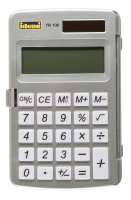 Taschenrechner TR 100, Batterie- &amp; Solarbetrieb, mit Prozent- &amp; Wurzelberechnung