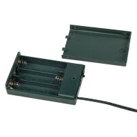 Tannengirlande mit 24 LEDs, warmweiß, mit Timer, batteriebetrieben