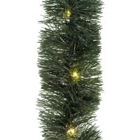 Tannengirlande mit 24 LEDs, warmweiß, mit Timer, batteriebetrieben