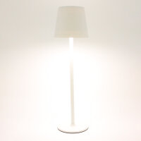 Moderne LED-Tischleuchte in Weiß mit Touch-Funktion, 38 cm hoch für den Innen- und Außenbereich geeignet