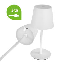 Tischleuchte LED "Touch" - weiß, 38 cm, für Innen & Außen