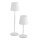 Moderne LED-Tischleuchte in Weiß mit Touch-Funktion, 38 cm hoch für den Innen- und Außenbereich geeignet
