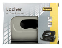 Idena Locher Metall bis 16 Blatt schwarzgrau 2fach sortiert