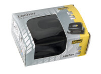 Idena Locher Metall bis 16 Blatt schwarzgrau 2fach sortiert
