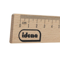 16 cm langes Holz-Lineal aus FSC-zertifiziertem Holz mit Metrischer Skala
