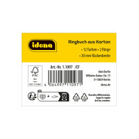 Ringbuch - 12er Set, DIN A4, 2,5 cm Rückenbreite, FSC®-Mix