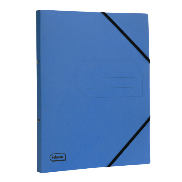 Blau-gelbes Ringbuch aus Eco-Karton mit 25 cm Rückenbreite im FSC-Mix-Zertifikat