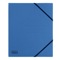 Blau-gelbes Ringbuch aus Eco-Karton mit 25 cm Rückenbreite im FSC-Mix-Zertifikat