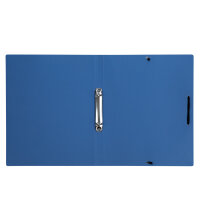 Blau-gelbes Ringbuch aus Eco-Karton mit 25 cm Rückenbreite im FSC-Mix-Zertifikat