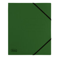 Grünes Ringbuch aus recyceltem Karton mit einer Rückenbreite von 25 cm und FSC-Mix-Zertifizierung