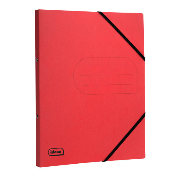 Rotes Ringbuch aus recyclebarem Karton, 25 cm Rückenbreite, FSC Mix zertifiziert