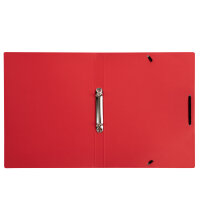 Rotes Ringbuch aus recyclebarem Karton, 25 cm Rückenbreite, FSC Mix zertifiziert
