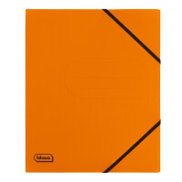Orangefarbenes Ringbuch aus Eco-Karton mit 25 cm Rückenbreite und FSC-Mix Zertifizierung