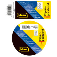 Extra starkes Packband aus Recycling-Papier in Braun, 5 cm breit und 50 m lang