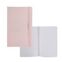 Rosa kariertes Notizbuch aus umweltfreundlichem Material...