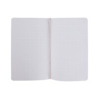 Rosa kariertes Notizbuch aus umweltfreundlichem Material mit einer Größe von 13 x 21 cm