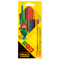 Dreikant-Buntstifte Duo in 12 Farben mit ergonomischem...
