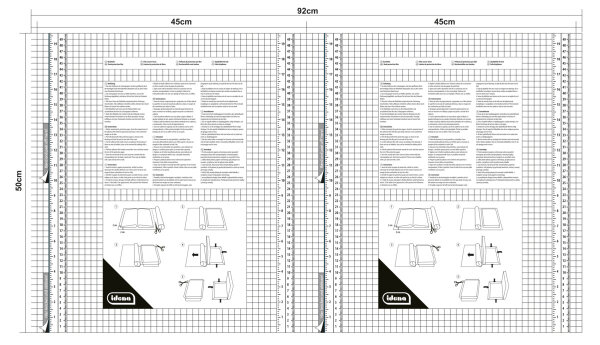Durchsichtige selbstklebende Buchfolie aus umweltfreundlichem Material in 10m x 45cm Größe mit einer Stärke von 50µ.