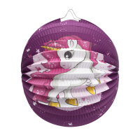 Buntes Einhorn-Lampion mit einem Durchmesser von 26 cm...