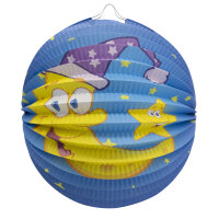 Lampion mit Mond- und Sternmotiven, Durchmesser 26cm, aus...