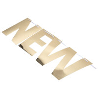 Girlande Happy New Year aus Pappe mit goldenen Buchstaben und Glitzer-Effekt, 3 Meter lang, FSC-Mix zertifiziert