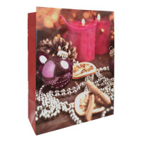 Geschenktasche Weihnachten - classic, mehrfarbig, 11 x 16 x 6 cm, matt, 5fach sortiert