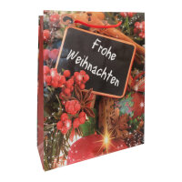 Geschenktasche Weihnachten - classic, mehrfarbig, 11 x 16 x 6 cm, matt, 5fach sortiert