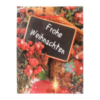 Geschenktasche Weihnachten - classic, mehrfarbig, 11 x 16 x 6 cm, matt, 5fach sortiert