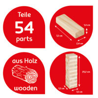 Wackelturm - 26 x 8 x 8 cm, aus Holz, FSC® 100%