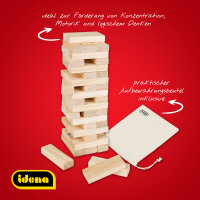 Wackelturm - 26 x 8 x 8 cm, aus Holz, FSC® 100%