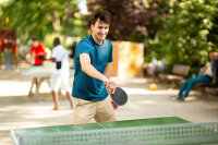 Tischtennisschläger-Set für Training bestehend aus zwei Schlägern aus FSC-zertifiziertem Holz und drei Bällen