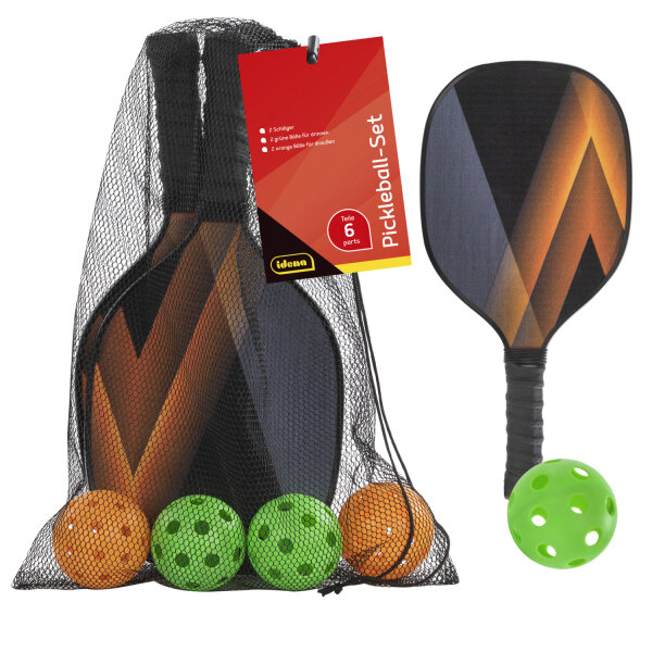 Pickleball-Set mit 2 Schlägern und 4 Bällen, FSC-zertifiziert und robust für langanhaltenden Spielspaß