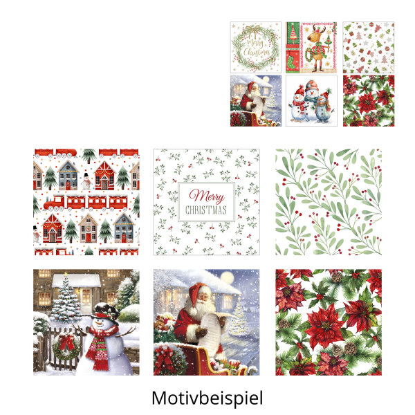 Idena Servietten Weihnachtsmotive 33x33cm