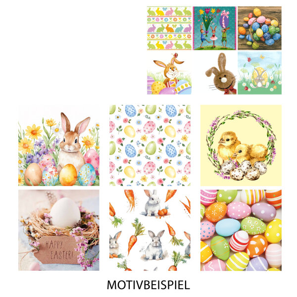 Servietten - Oster Motive, 33 x 33 cm, sortiert