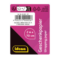 Idena Geschenkpapier neutral mehrfarbig 70x200cm 10fach sortiert Rolle