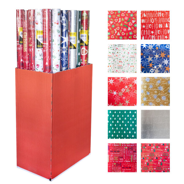 Geschenkpapier Rolle -  Weihnachten, 70 x 200 cm, Sortiert